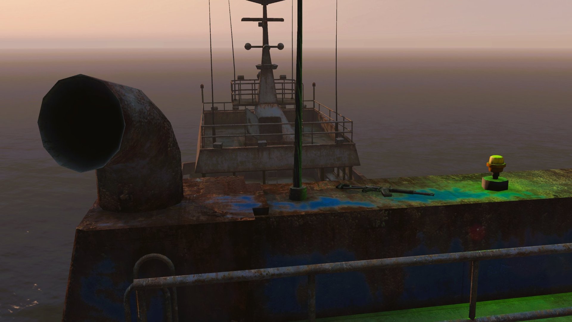 Military loot aboard supply boat